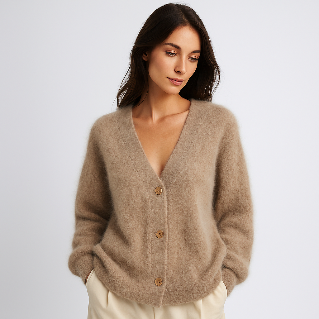 Femme Cardigan Doux et Fluffy - Veste Confortable et Chaude
