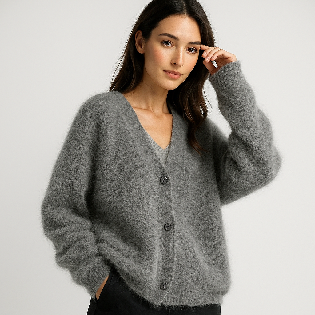 Femme Cardigan Doux et Fluffy - Veste Confortable et Chaude