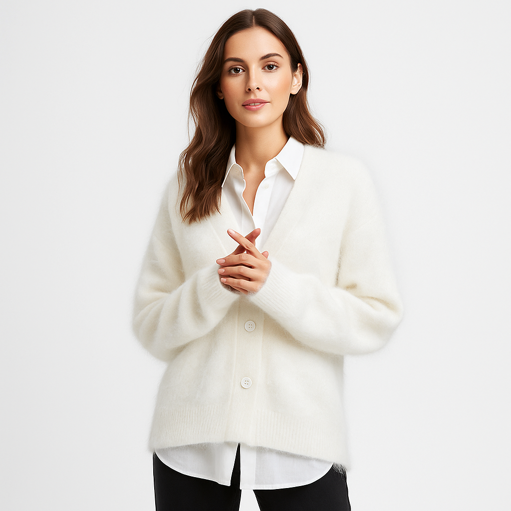 Femme Cardigan Doux et Fluffy - Veste Confortable et Chaude