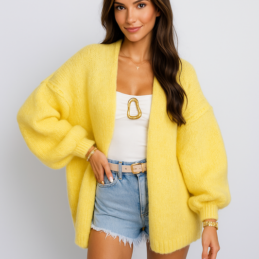Cardigan Oversized Femme Doux - Confortable - Élégant - Chaud