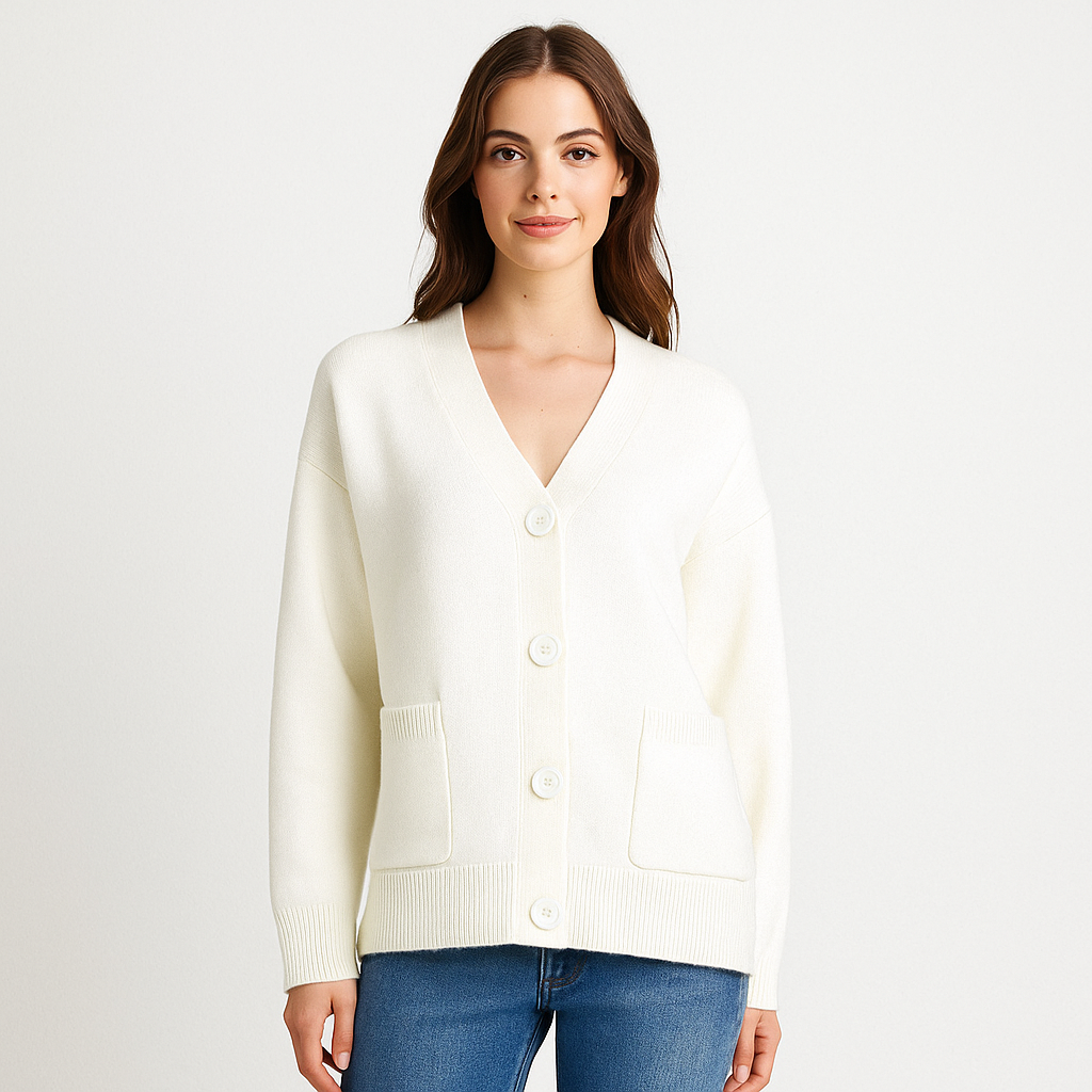 Cardigan Oversize Doux Tricoté - Poches - Confort & Style