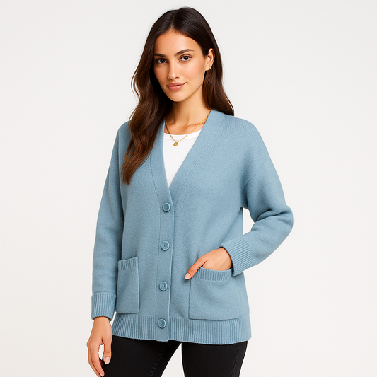 Cardigan Oversize Doux Tricoté - Poches - Confort & Style