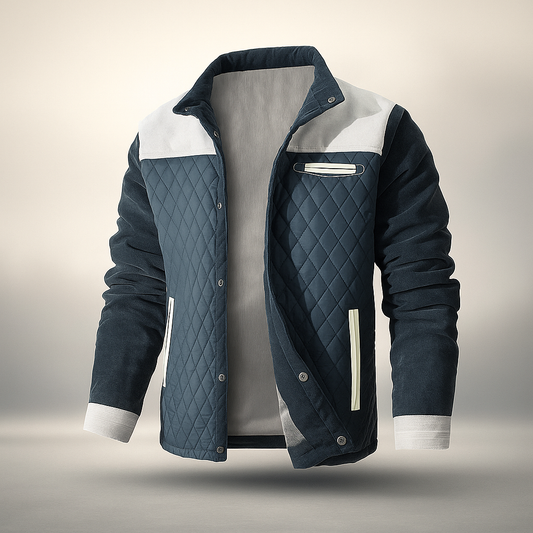 Veste confortable hommes - col montant - chaude et élégante