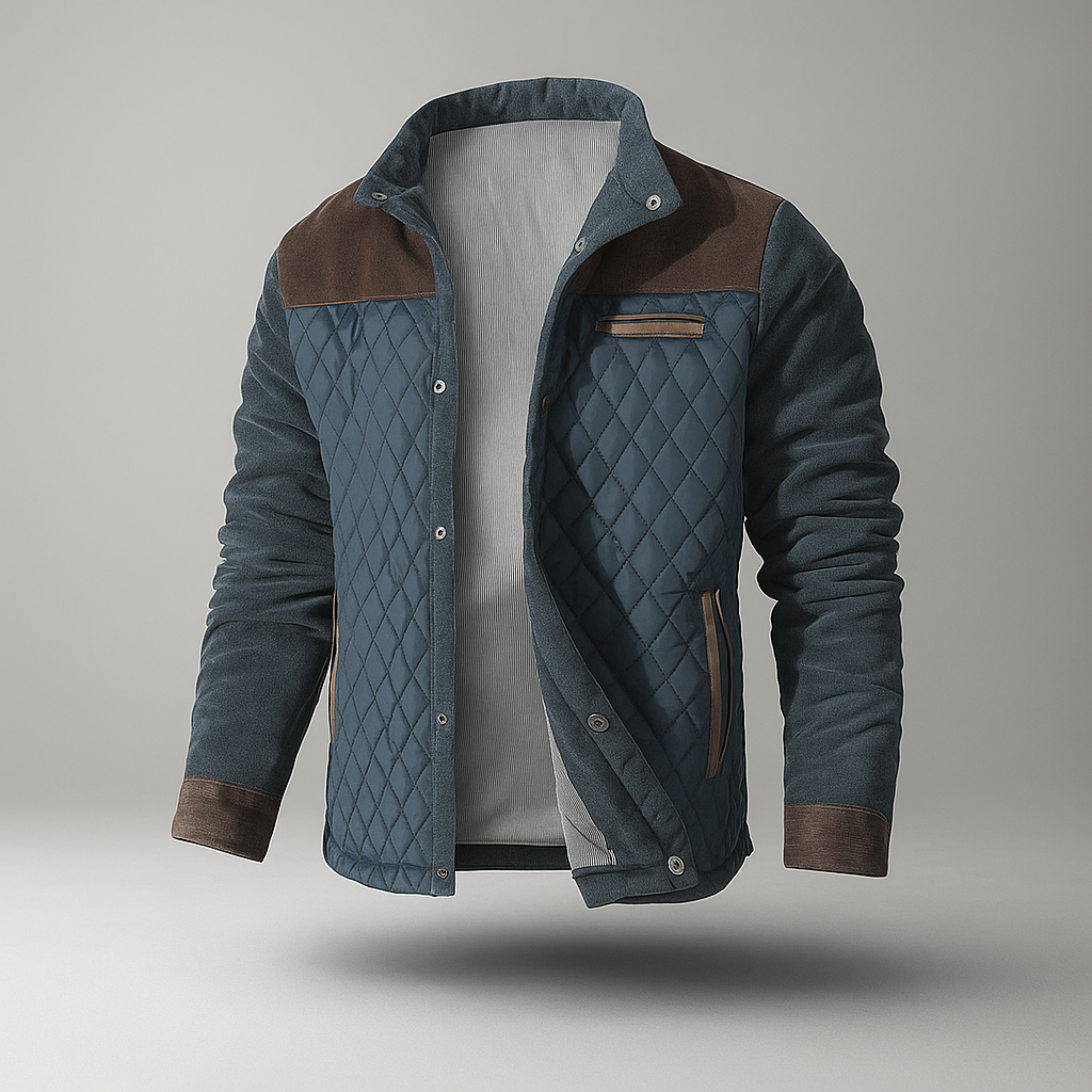Veste confortable hommes - col montant - chaude et élégante