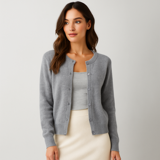 Cardigan femme uni doux et raffiné
