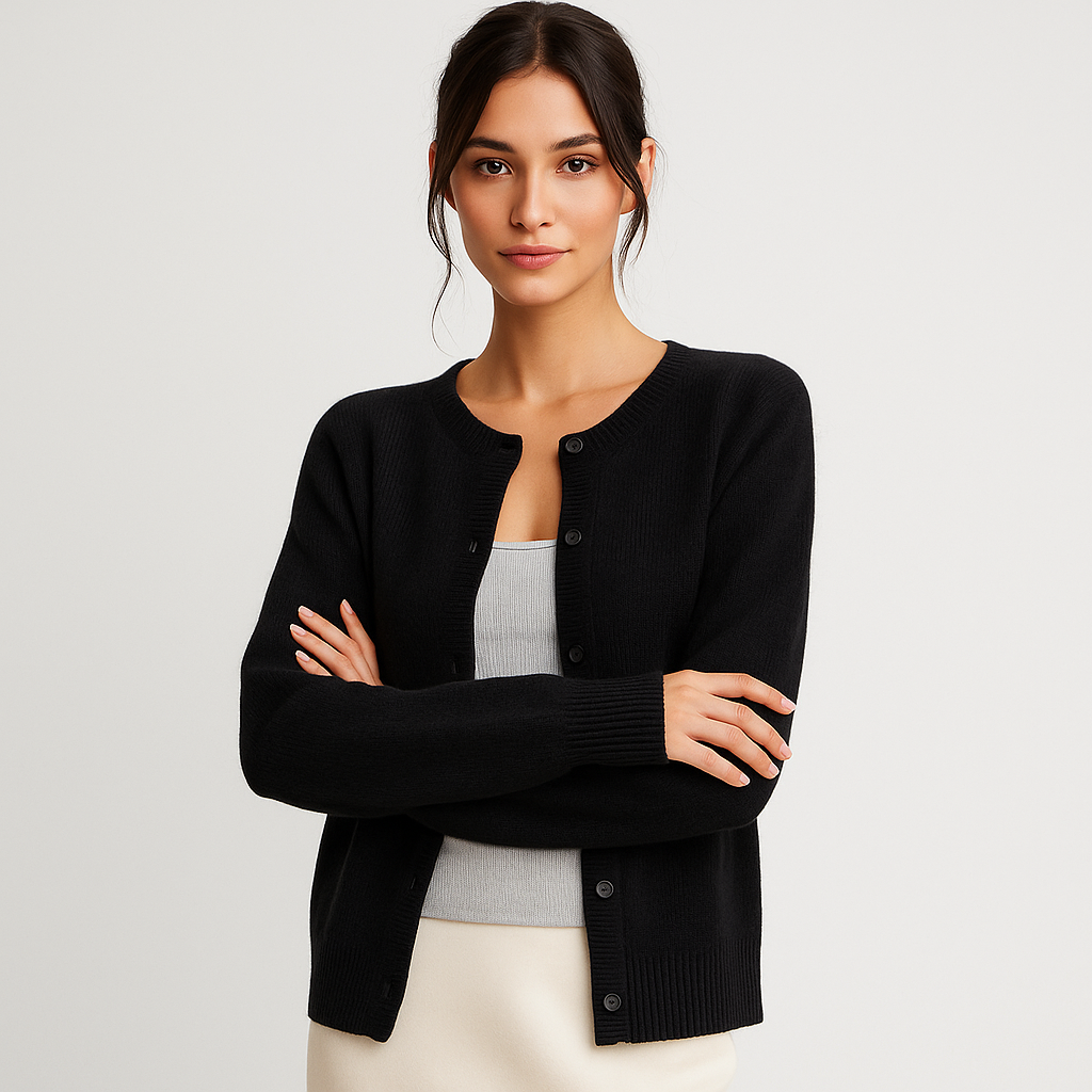 Cardigan femme uni doux et raffiné