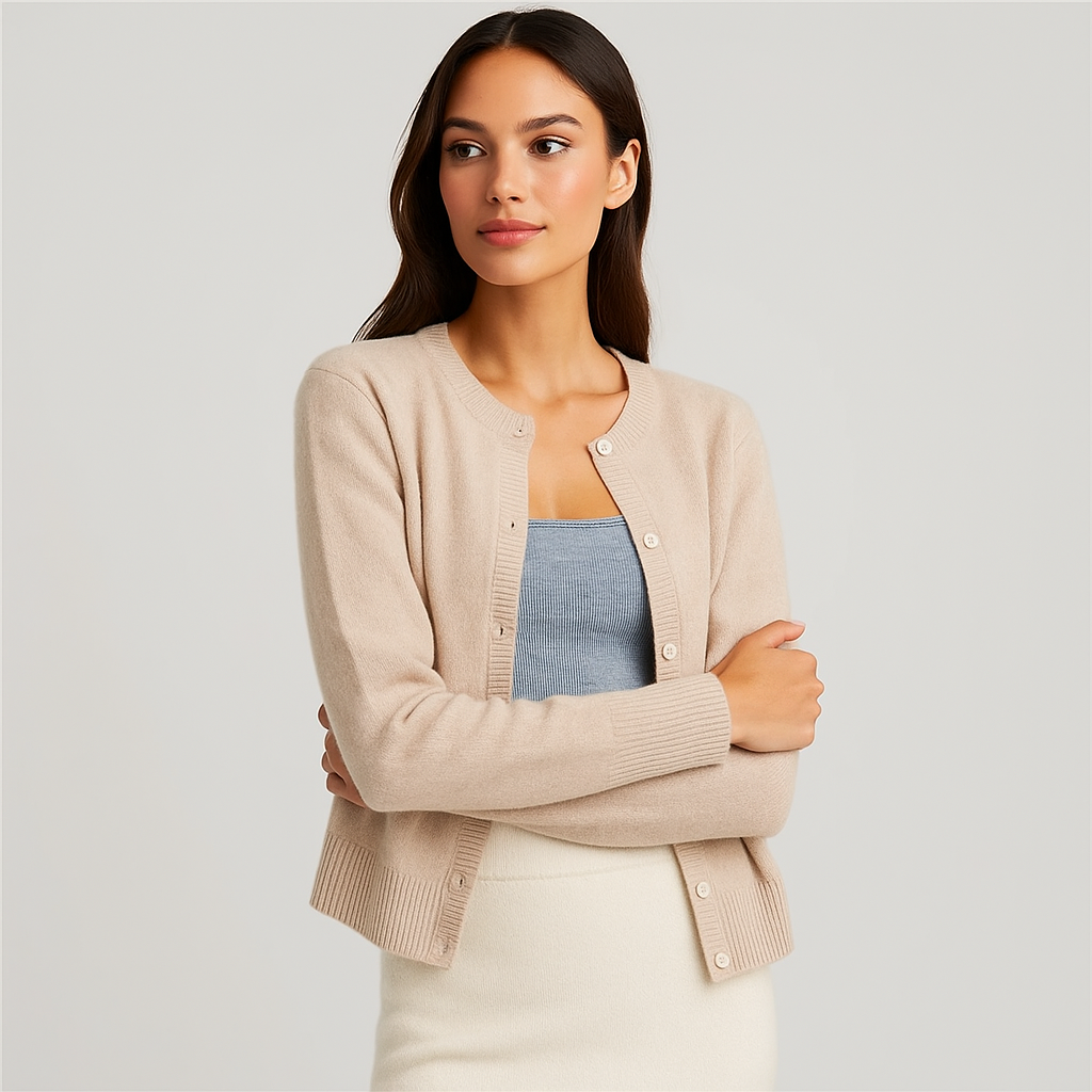 Cardigan femme uni doux et raffiné