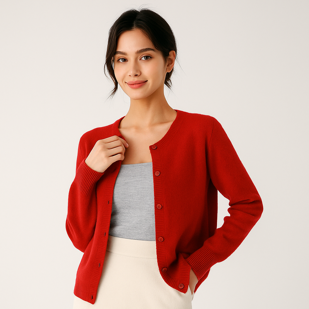 Cardigan femme uni doux et raffiné