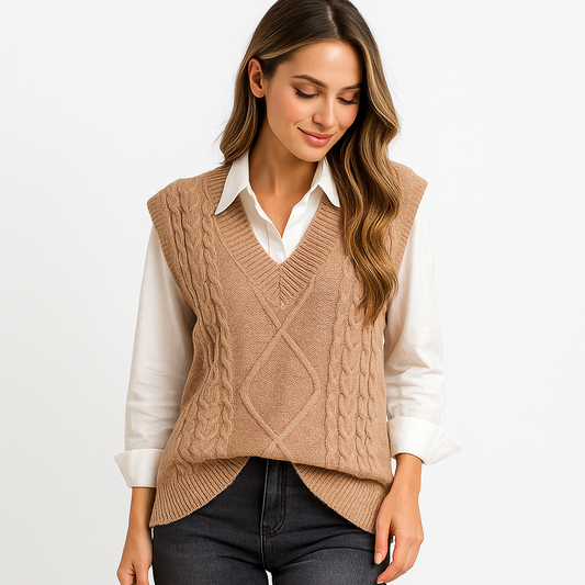 Gilet Tricoté pour Femmes - Confortable & Élégant