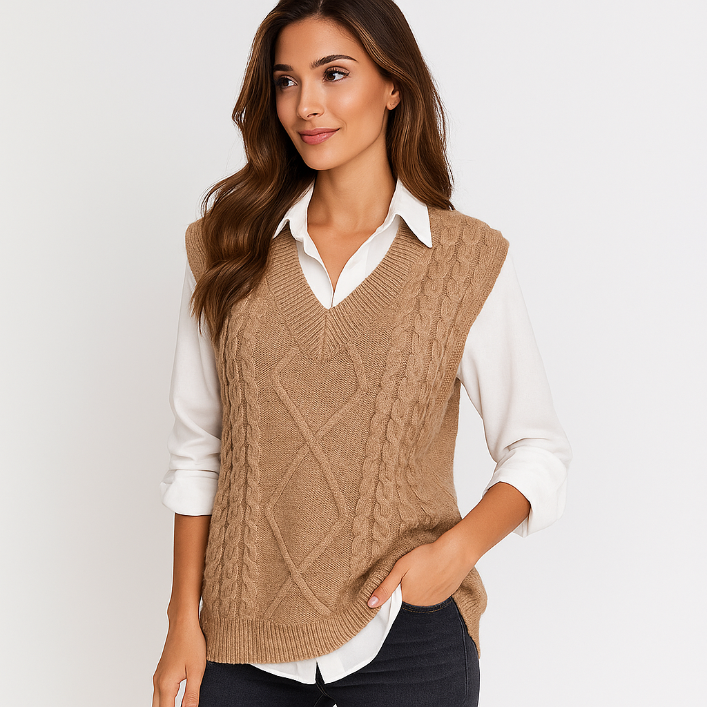 Gilet Tricoté pour Femmes - Confortable & Élégant