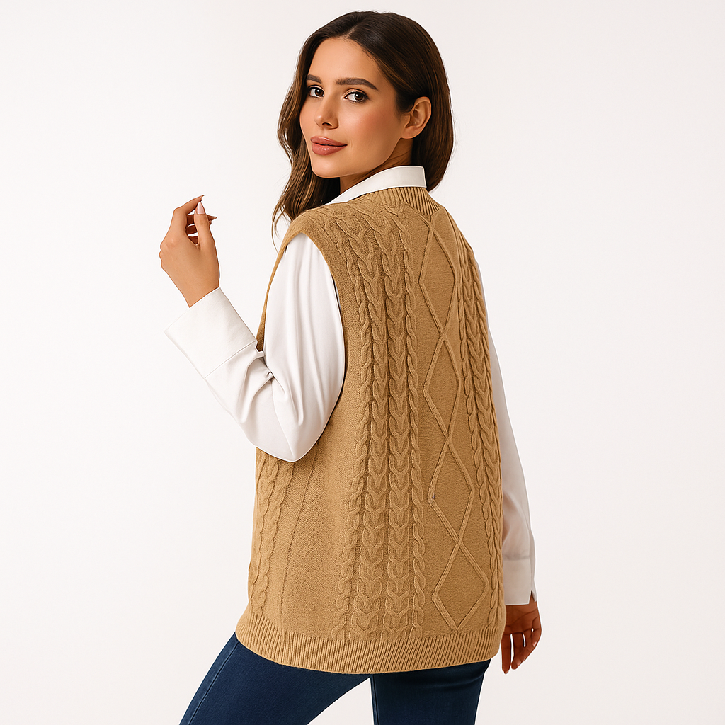 Gilet Tricoté pour Femmes - Confortable & Élégant