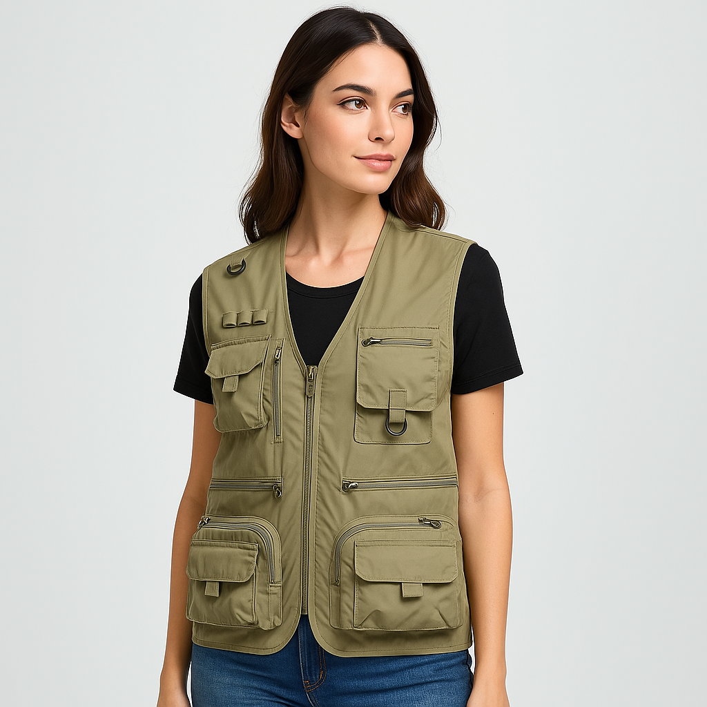 Gilet d'été Multi Poches - Fonctionnel - Léger - Élégant