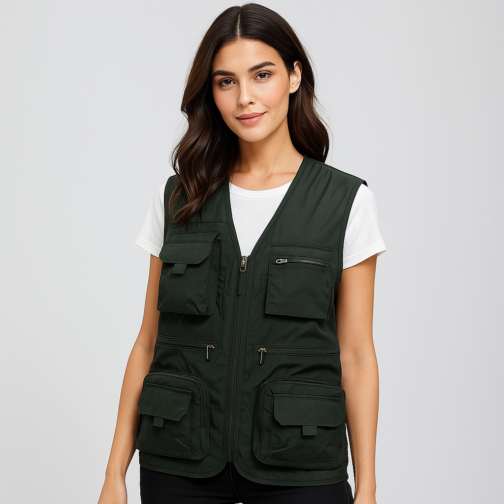 Gilet d'été Multi Poches - Fonctionnel - Léger - Élégant