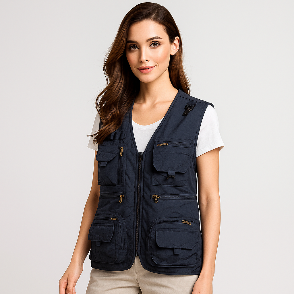 Gilet d'été Multi Poches - Fonctionnel - Léger - Élégant