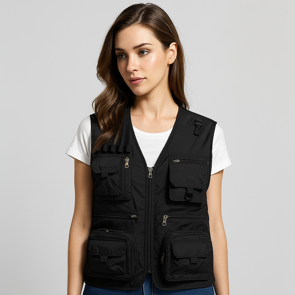 Gilet d'été Multi Poches - Fonctionnel - Léger - Élégant
