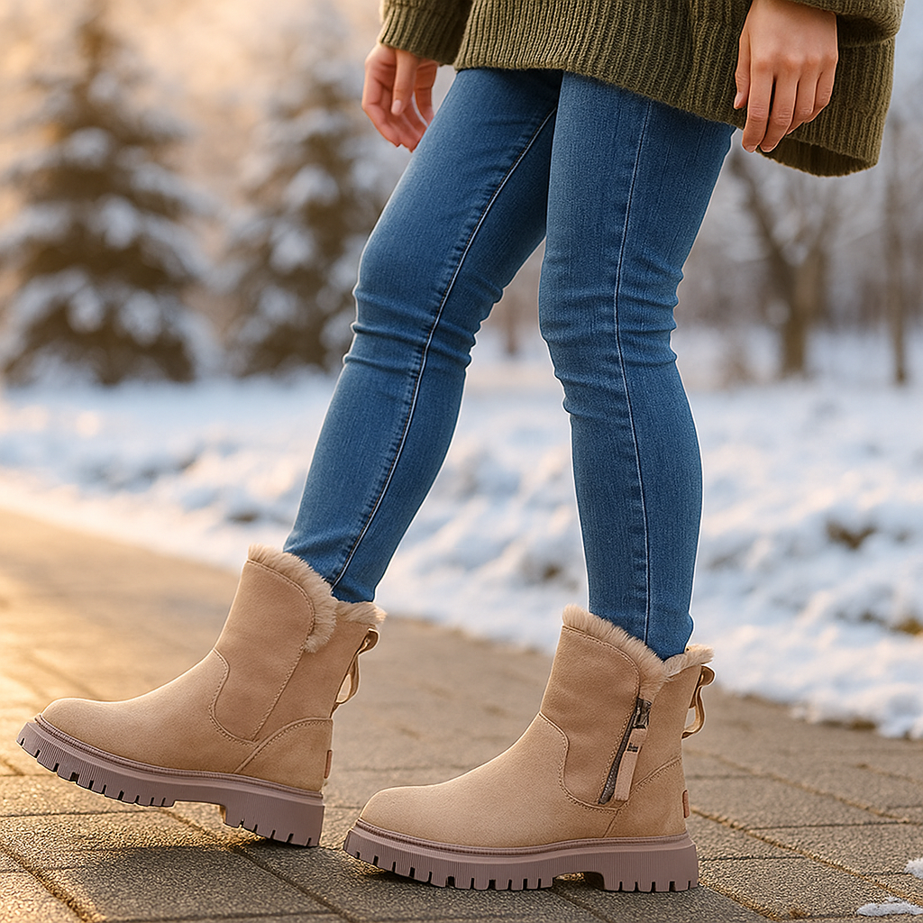 Bottes Mi-Mollet Femme en Suédine Douce
