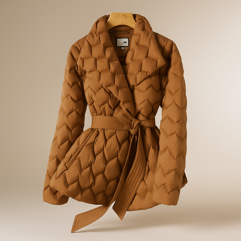 Veste d'hiver élégante pour femmes - avec ceinture - chaude et stylée