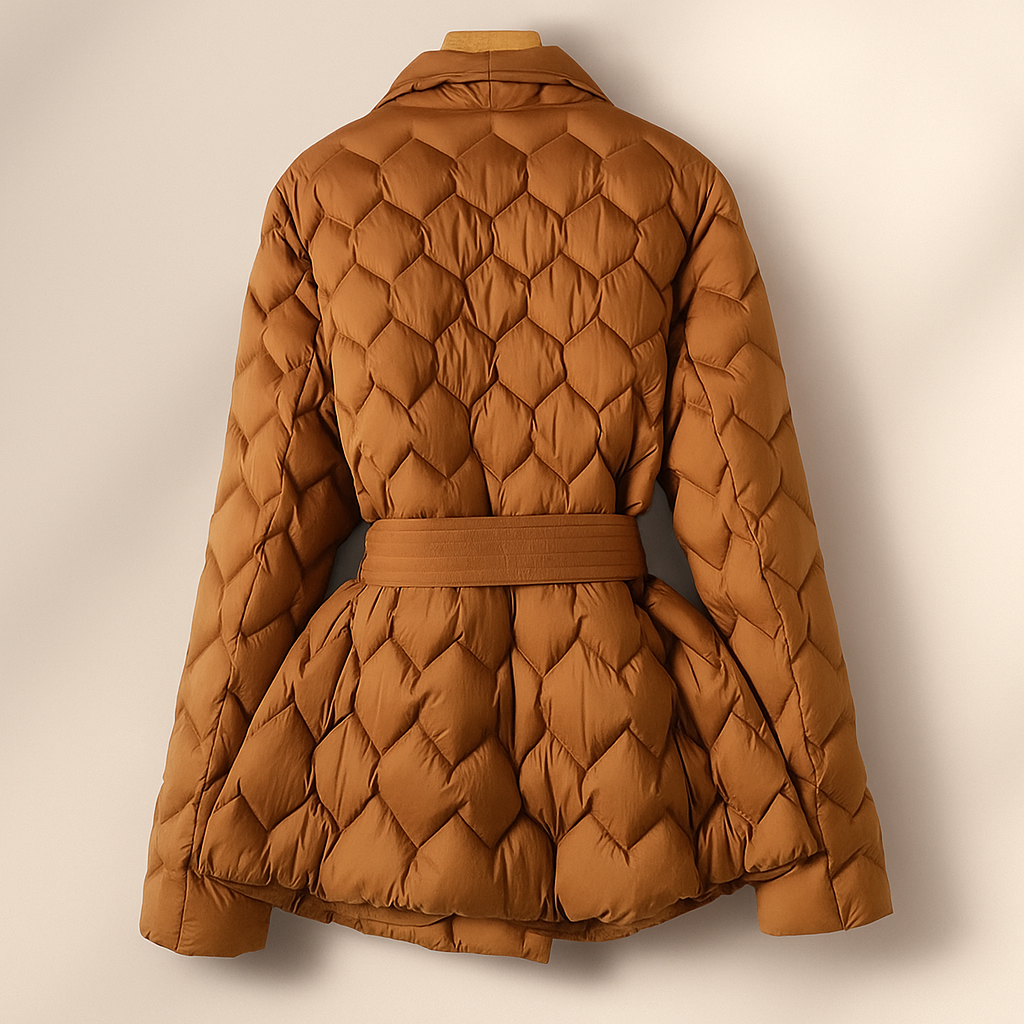 Veste d'hiver élégante pour femmes - avec ceinture - chaude et stylée