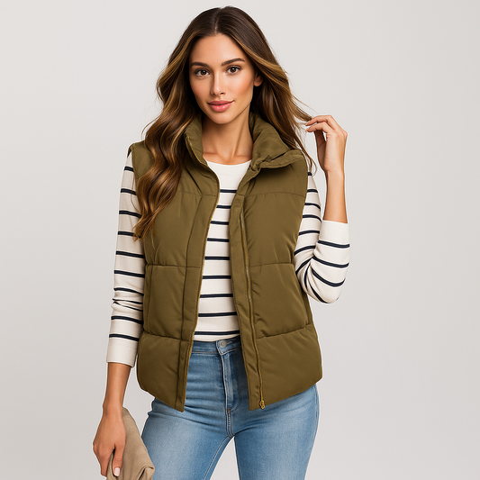 Gilet avec Fermeture Éclair - Poches Pratiques - Confort et Style