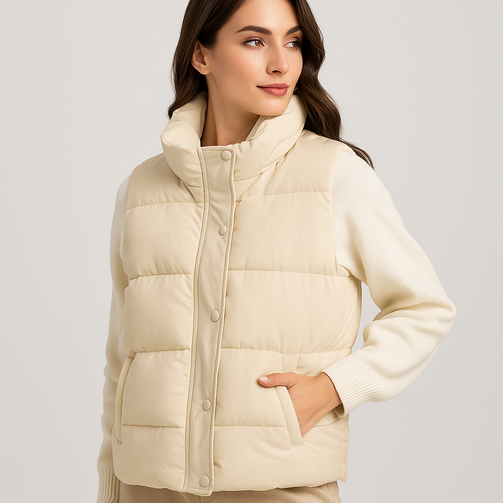 Dame Vest - Luxe Matelassé Confort - Élégant Créé