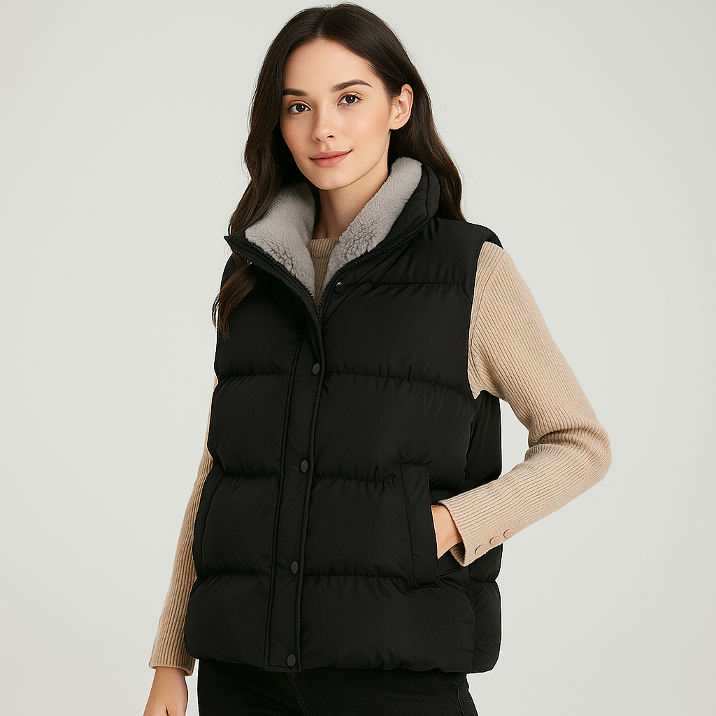 Dame Vest - Luxe Matelassé Confort - Élégant Créé