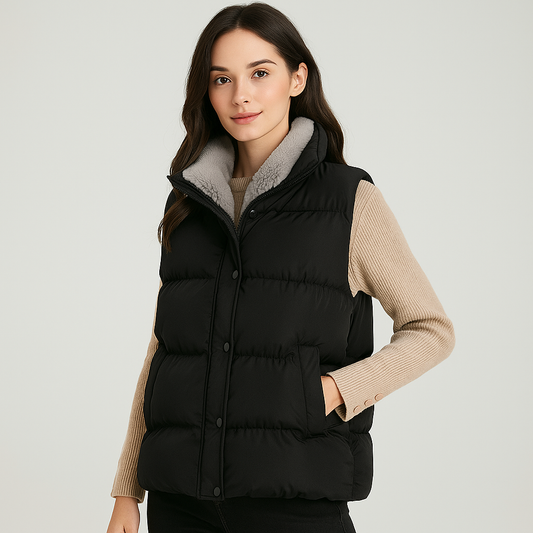 Dame Vest - Luxe Matelassé Confort - Élégant Créé
