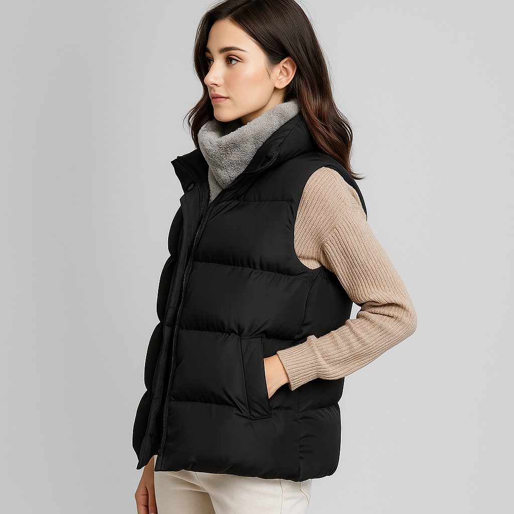 Dame Vest - Luxe Matelassé Confort - Élégant Créé