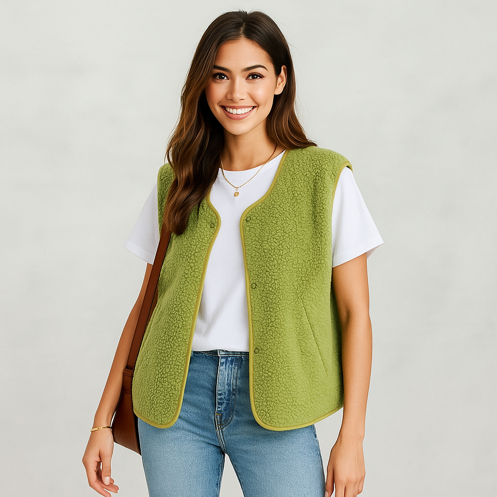 Gilet sans manches en V - Chaud & Élégant Modèle Automne-Hiver