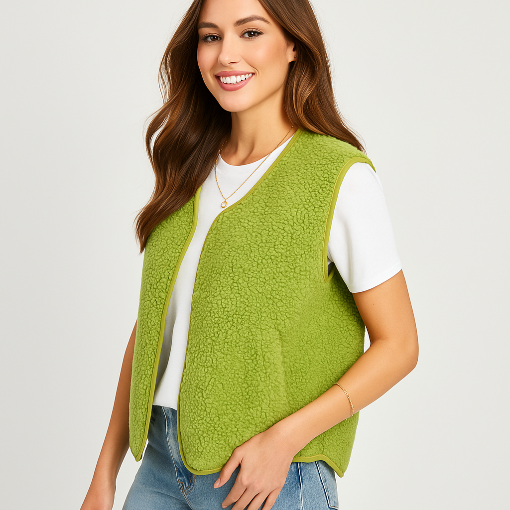 Gilet sans manches en V - Chaud & Élégant Modèle Automne-Hiver