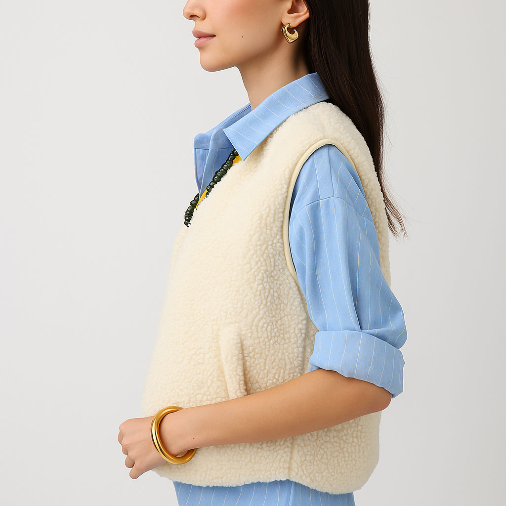 Gilet sans manches en V - Chaud & Élégant Modèle Automne-Hiver