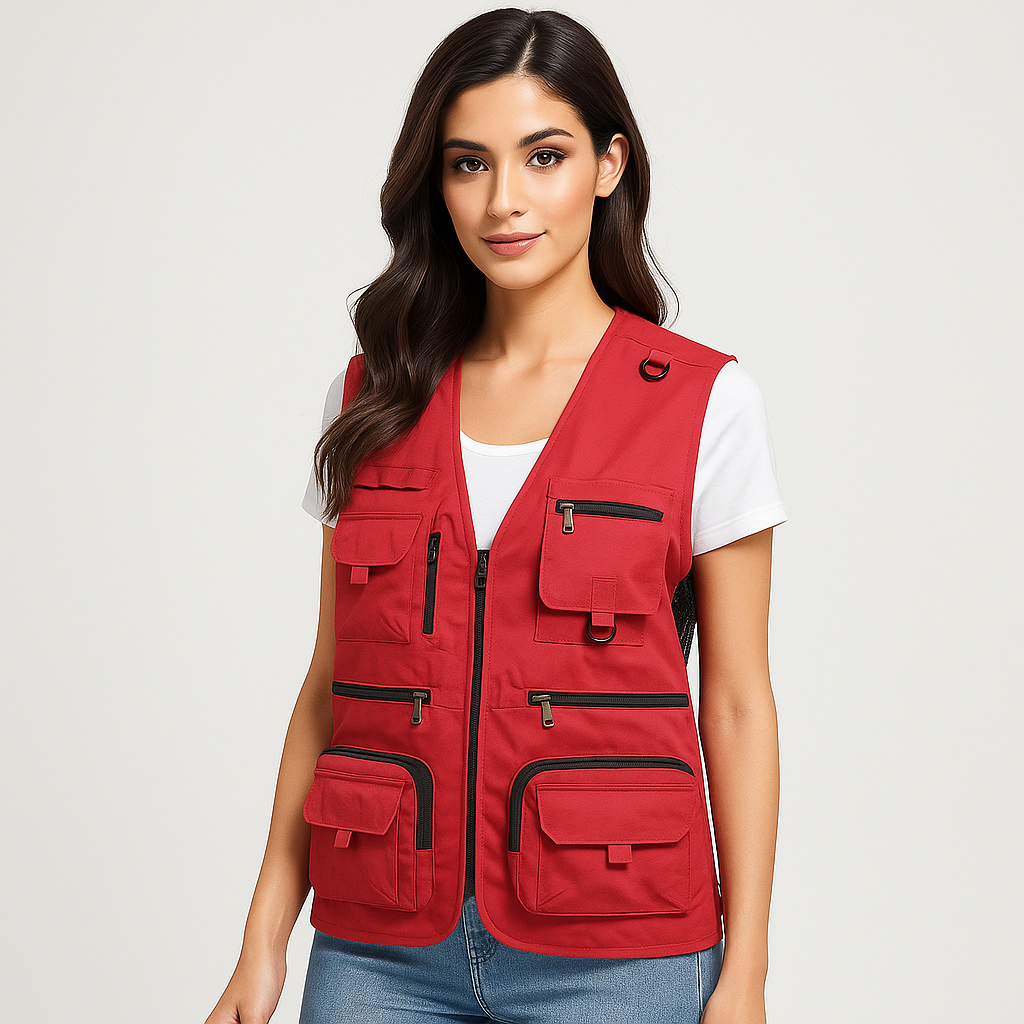 Gilet d'été Multi Poches - Fonctionnel - Léger - Élégant