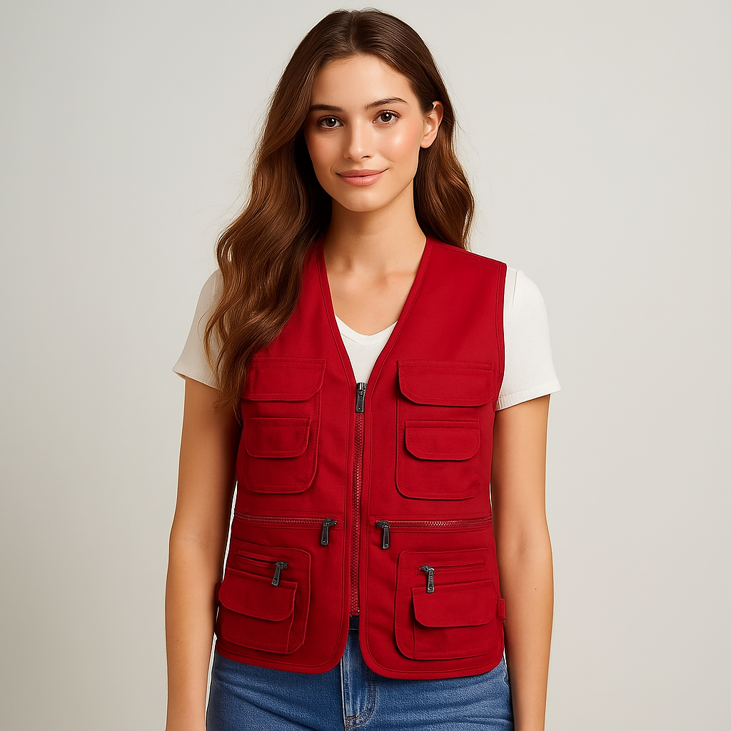 Gilet de Cargo Extérieur - Plusieurs Poches - Robuste & Pratique