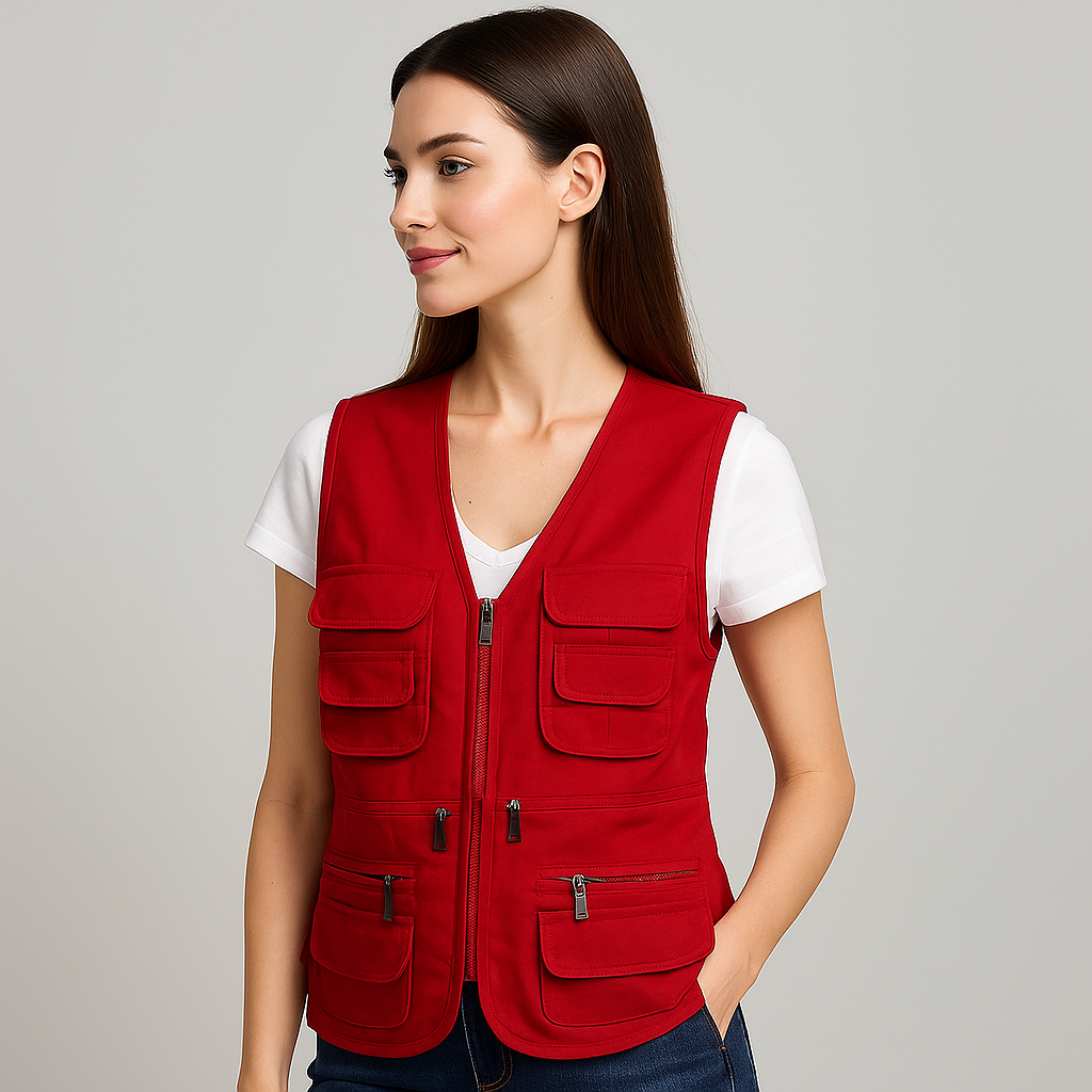 Gilet de Cargo Extérieur - Plusieurs Poches - Robuste & Pratique