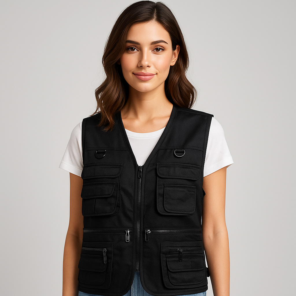 Gilet de Cargo Extérieur - Plusieurs Poches - Robuste & Pratique