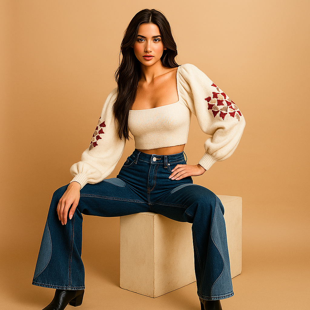 Pantalons pour Femme - Flare Chic - Rétro Élégant
