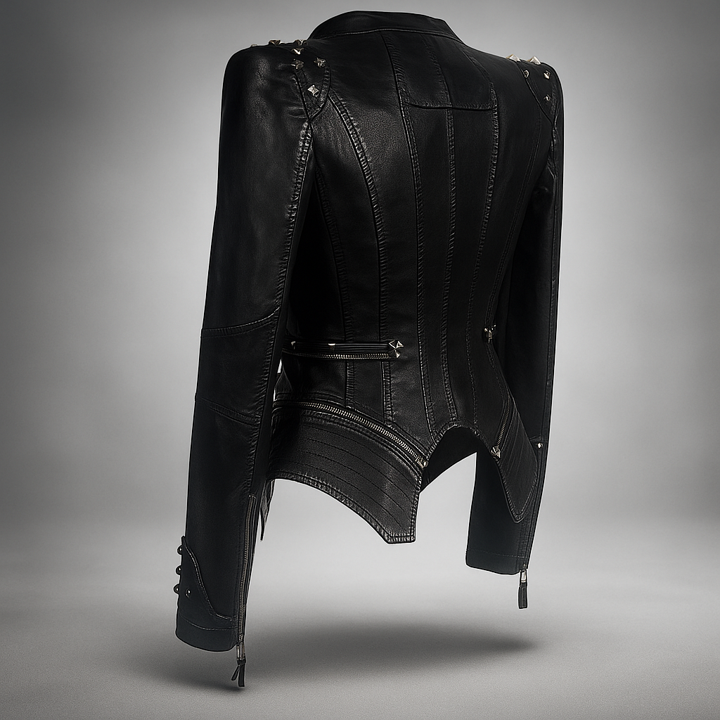 Veste en Cuir Gothique pour Femmes - Style Fort - Design Unique