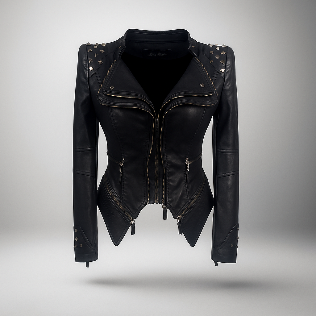 Veste en Cuir Gothique pour Femmes - Style Fort - Design Unique