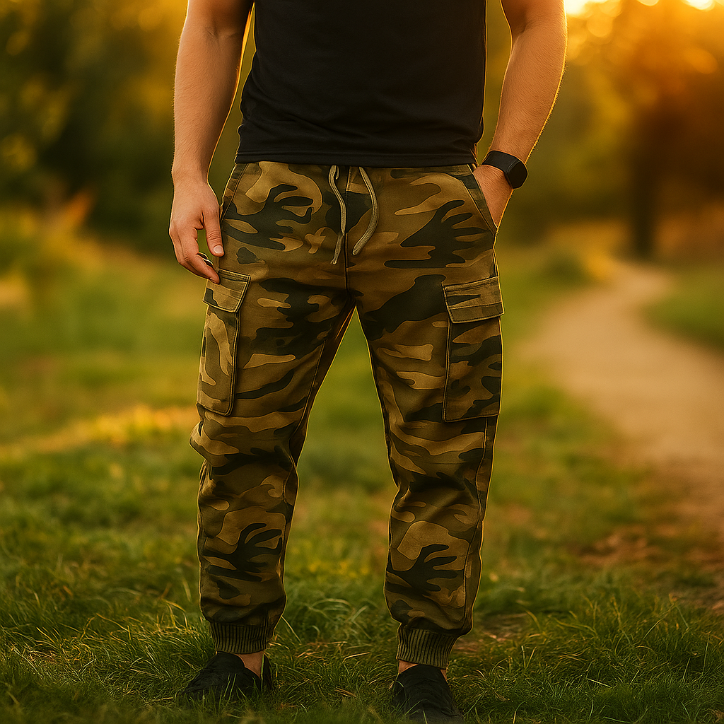 Pantalons Cargo Camouflage pour Homme - Confort Robuste - Style Fonctionnel