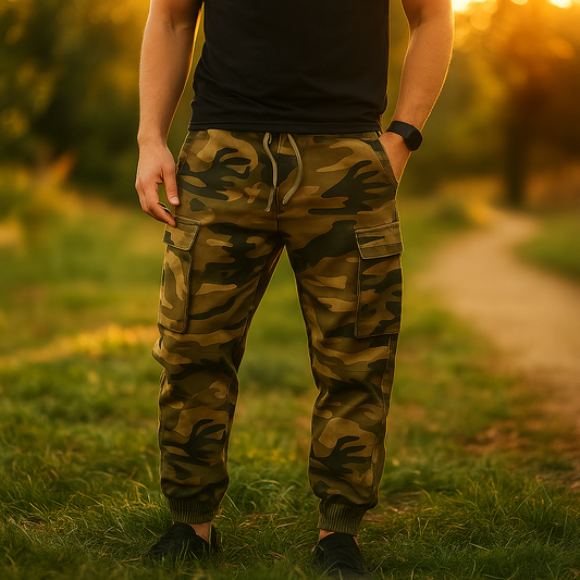 Pantalons Cargo Camouflage pour Homme - Confort Robuste - Style Fonctionnel