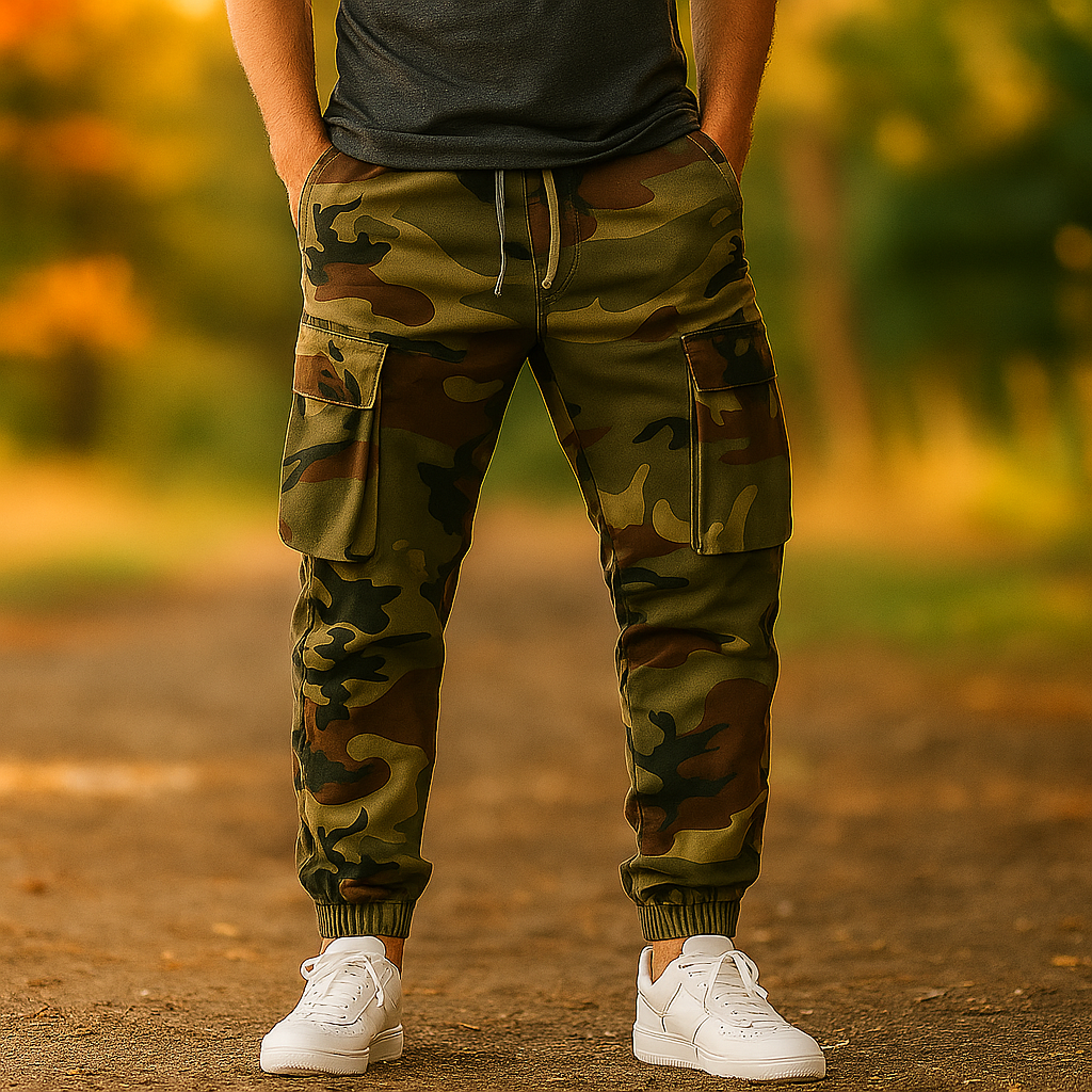 Pantalons Cargo Camouflage pour Homme - Confort Robuste - Style Fonctionnel