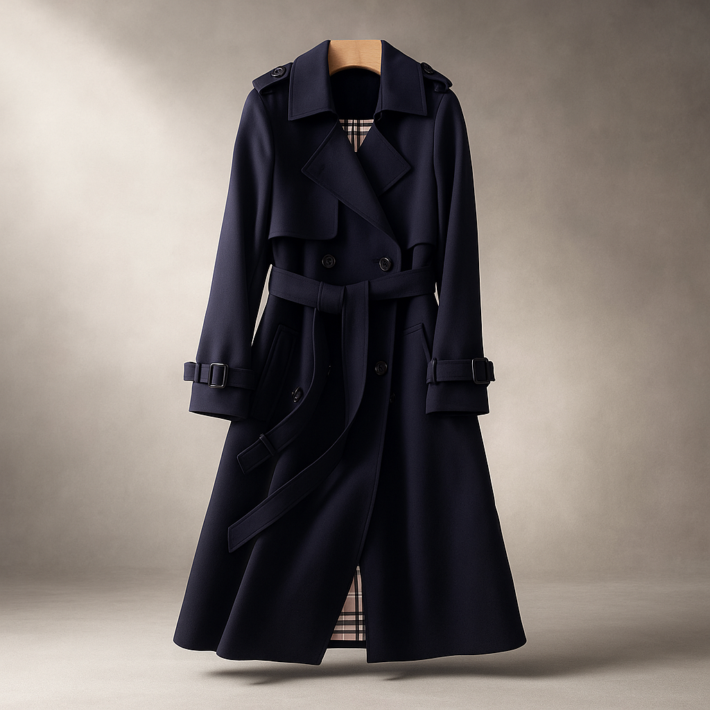 Manteau Trench à Double Boutonnage - Style Classique - Vêtement d'Extérieur Intemporel