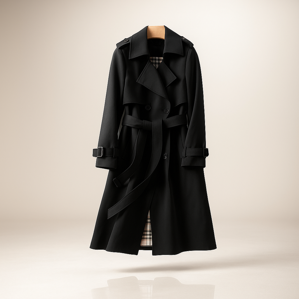 Manteau Trench à Double Boutonnage - Style Classique - Vêtement d'Extérieur Intemporel