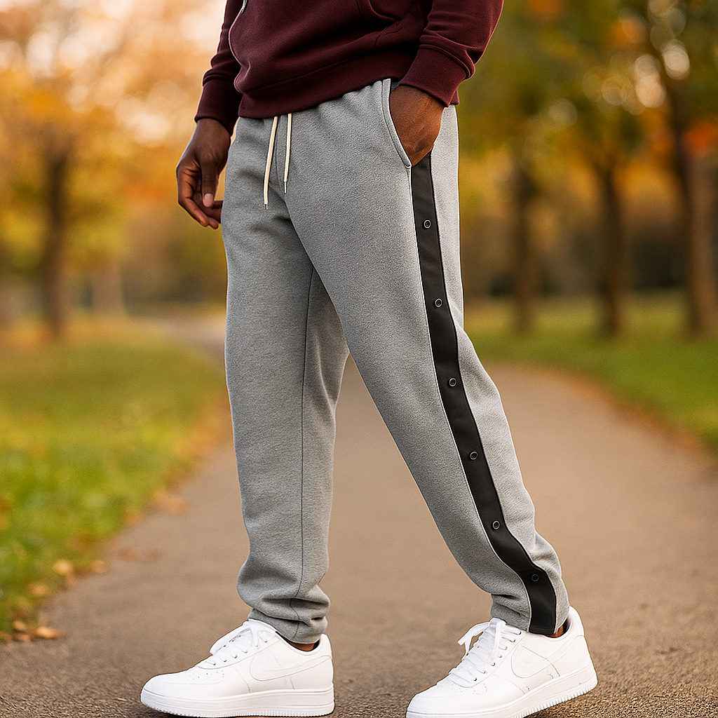 Pantalons de Jogging Sportifs Herrer - Poches Latérales avec Boutons-Pression - Stilla