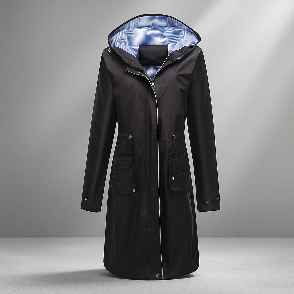 Manteau Trench Imperméable - Au-dessus des Genoux - Protection Élégante