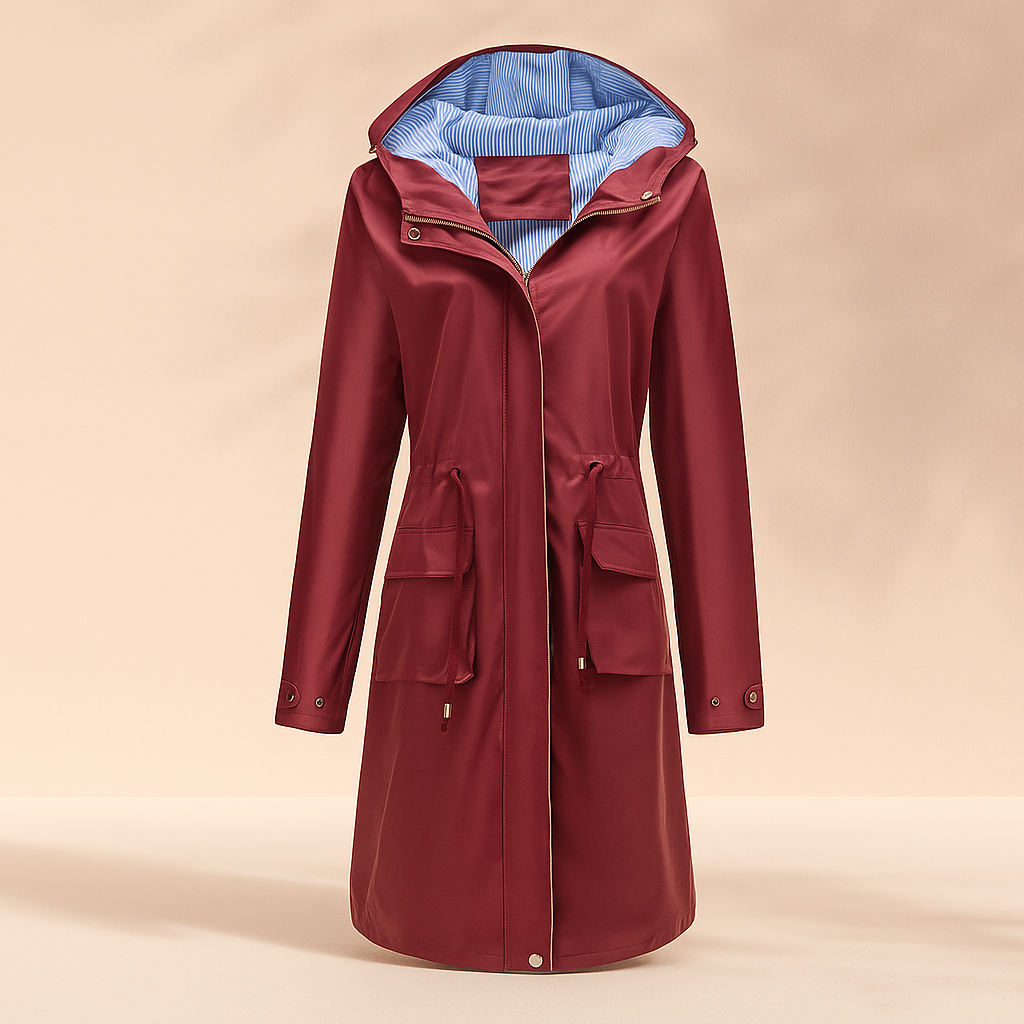 Manteau Trench Imperméable - Au-dessus des Genoux - Protection Élégante