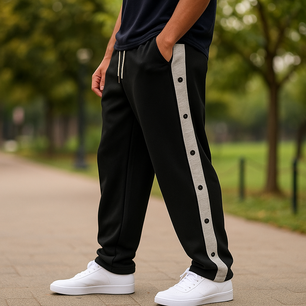 Pantalons de Jogging Sportifs Herrer - Poches Latérales avec Boutons-Pression - Stilla