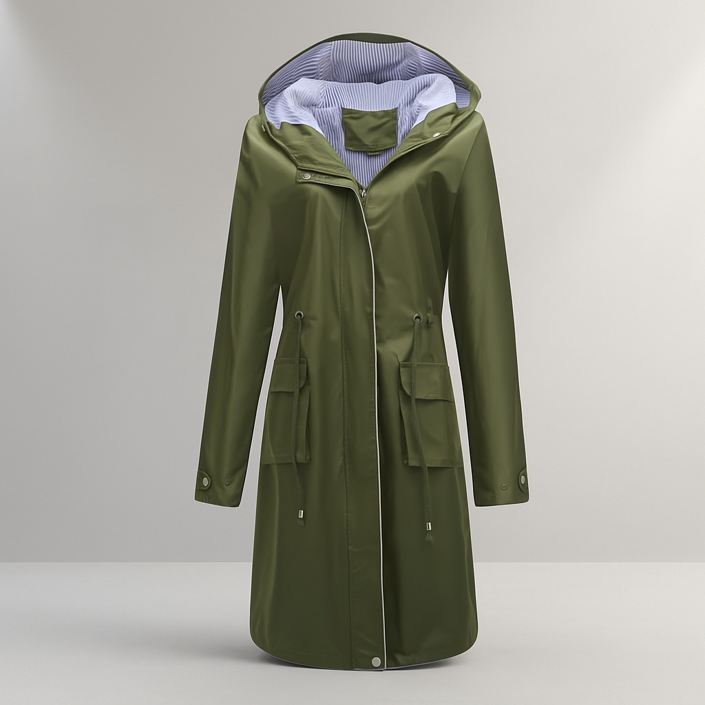 Manteau Trench Imperméable - Au-dessus des Genoux - Protection Élégante