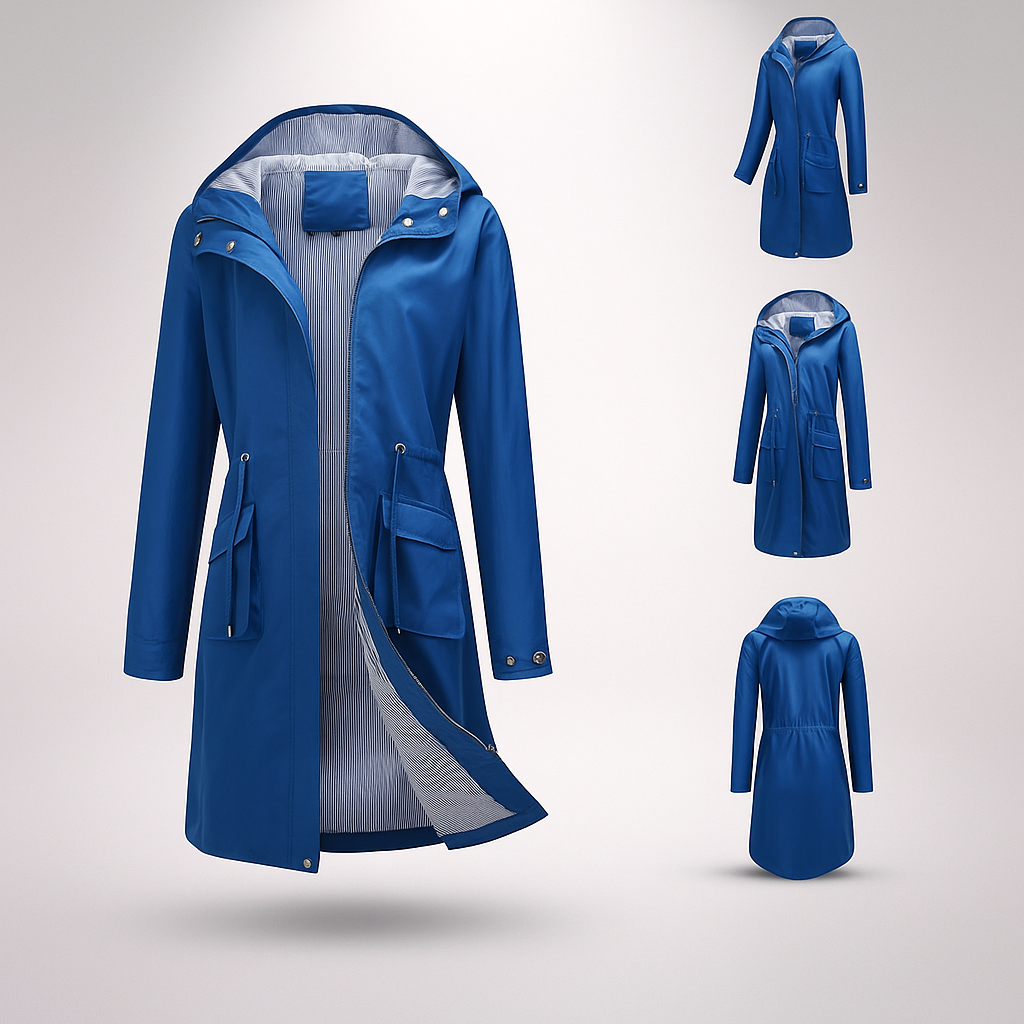 Manteau Trench Imperméable - Au-dessus des Genoux - Protection Élégante