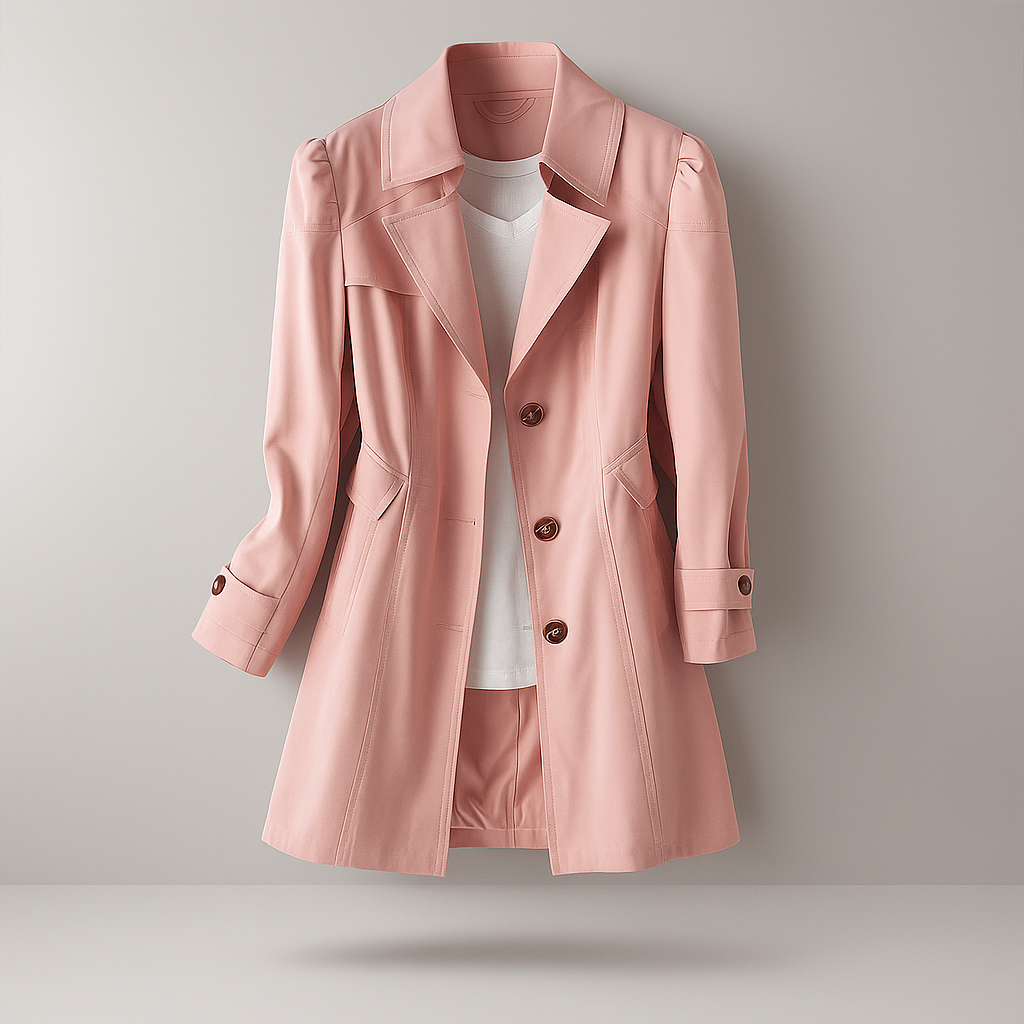 Manteau Trench Élégant à Un Bouton pour Femmes - Confort Stylé - Élégance Intemporelle