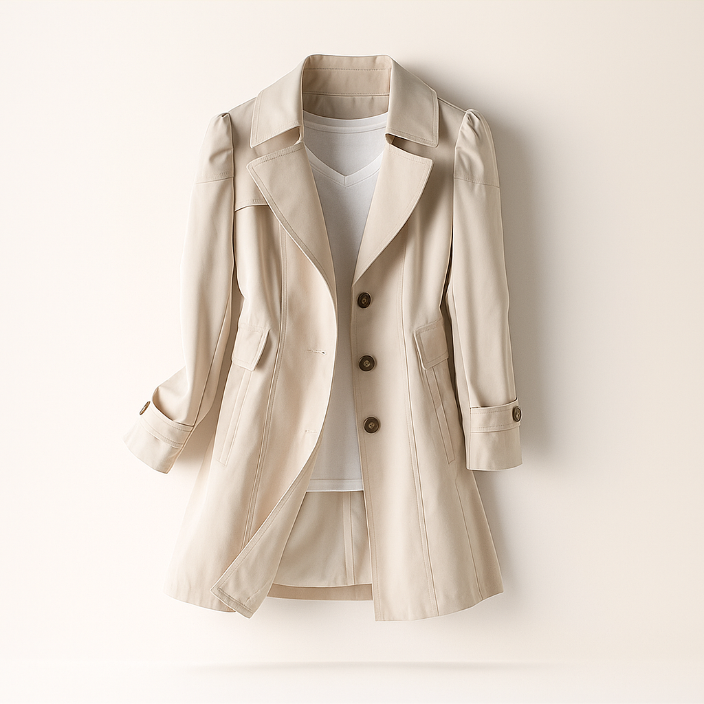 Manteau Trench Élégant à Un Bouton pour Femmes - Confort Stylé - Élégance Intemporelle